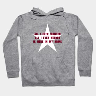 All I Ever Wanted, star, burgundy Hoodie